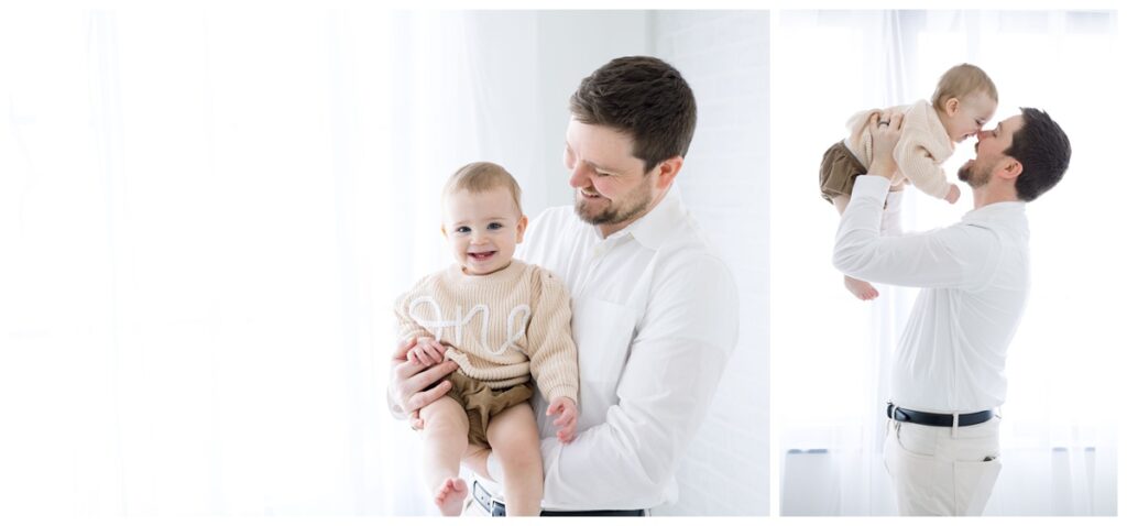 Simple first birthday ideas could include a photography session like this one for little baby's first birthday. 