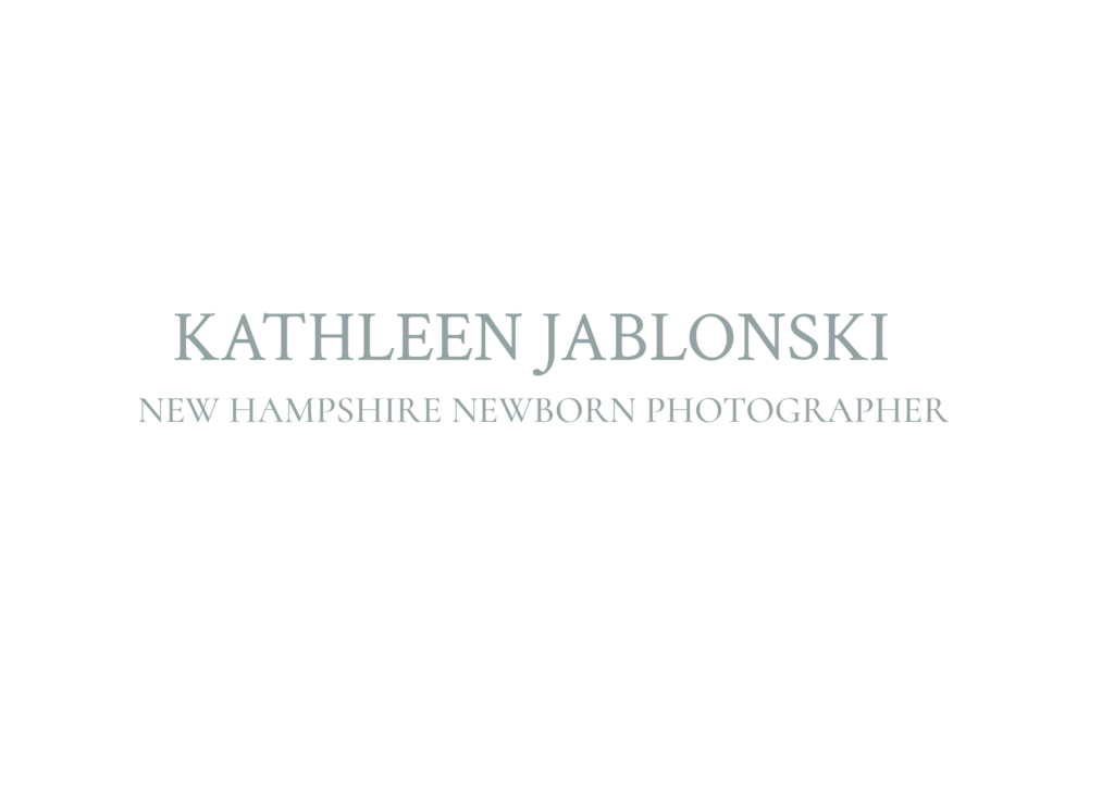 Kathleen Jablonski Photography logo, New Hampshire Newborn Photographer discussing prenatal massage Manchester NH.